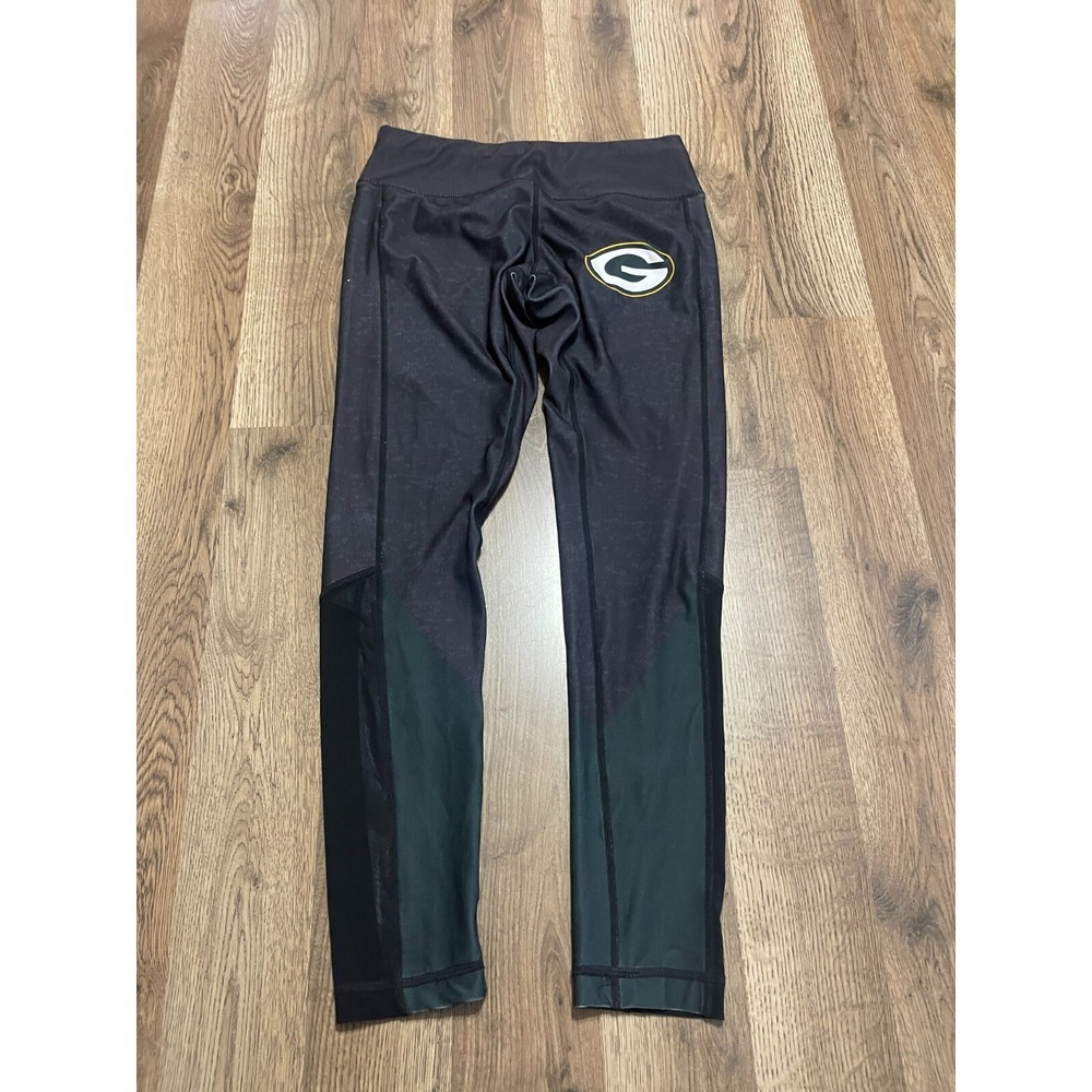 Team Apparel Pants, Women's Size Small, Black, Leggings, NFL Green Bay Packers